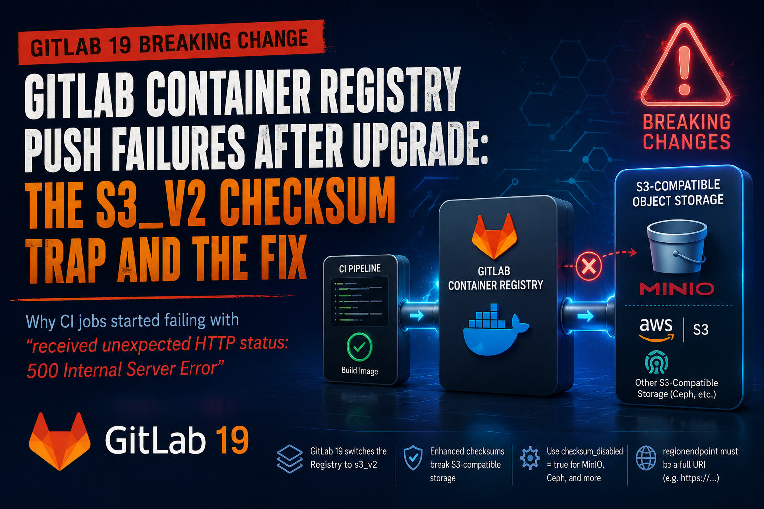 GitLab 19 Broke My Container Registry Pushes to MinIO